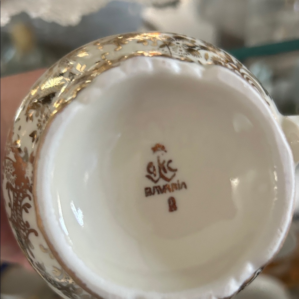Vintage Mitterteich Bavaria Elegant Gold and White Tea Set - Picture 3 of 6